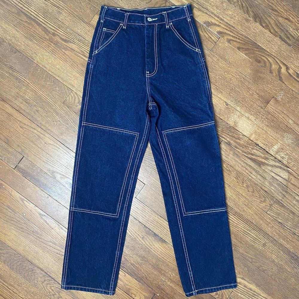 John Galt Brandy Melville Bareback Jeans Painter Knee Patch High Rise Small Size